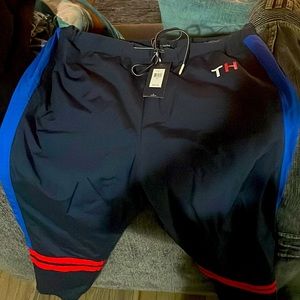 New/Tommy Hilfiger Men's Athletic Track pants Navy /Large